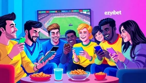 Discover ezybet's thrilling online betting experience with diverse bettors and vibrant atmosphere.