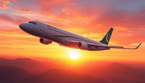 Capturing the moment of PK789 flying at sunrise, showcasing the beauty of travel.