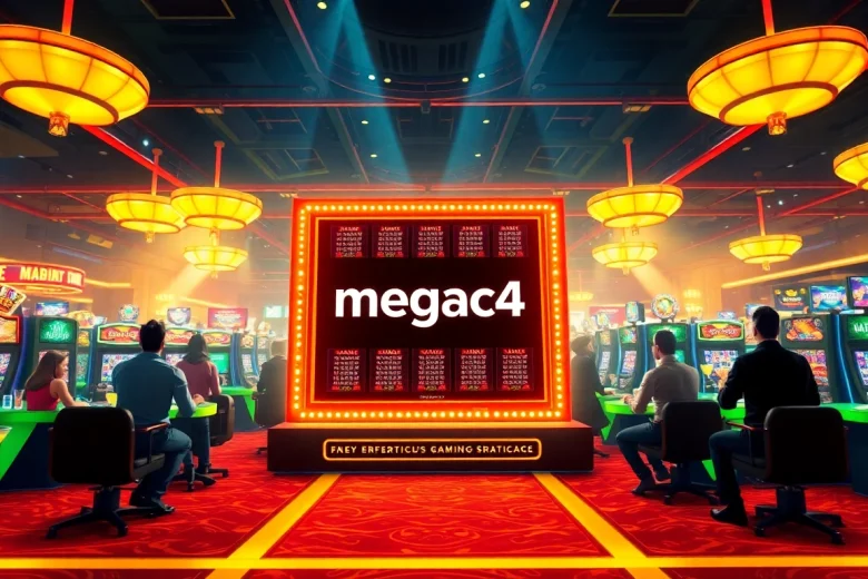 Experience the thrilling excitement of megac4 casino gaming with elaborate slot machines and lively players.