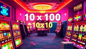 Discover the exhilarating benefits of 10รับ100 promotion with vibrant gaming elements and inviting atmosphere.