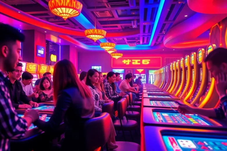 Experience the thrill of online gaming with ww88 in a vibrant casino setting.